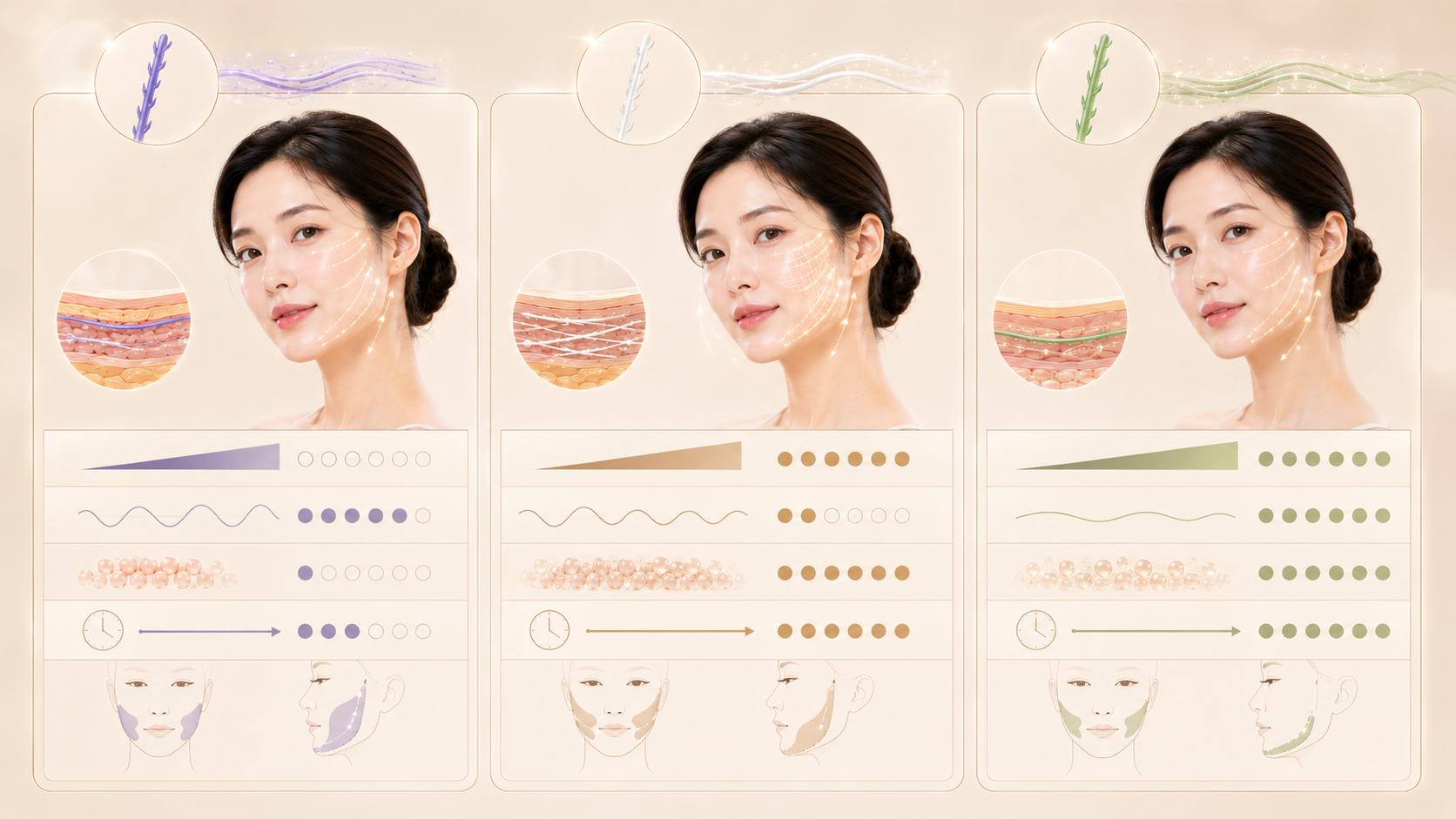 PDO·PLLA·PCL 특성별 장단점 안내